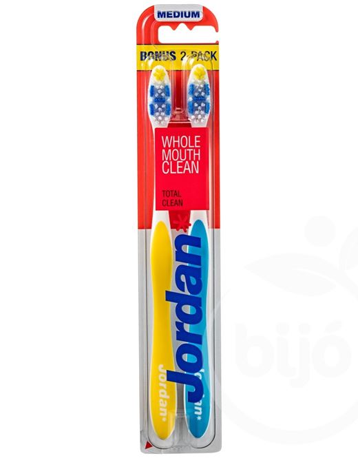 Jordan total clean medium fogkefe duopack felnőtt 1 db