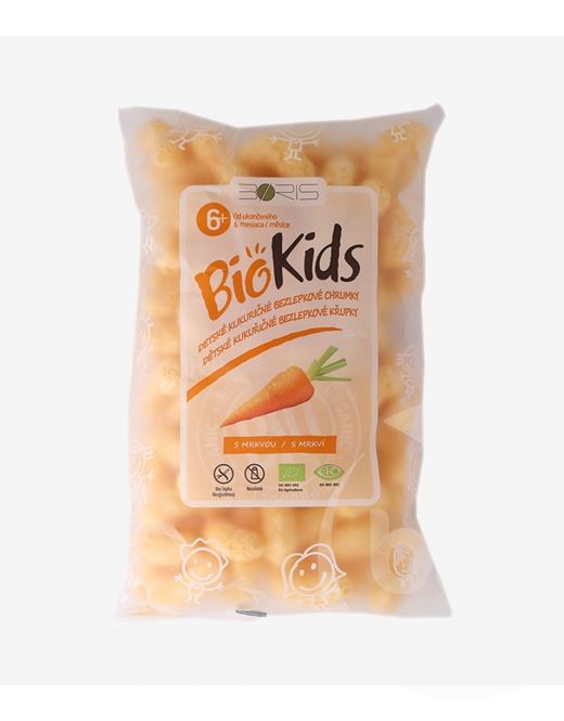 Biokids bio extrudált kukorica snack sárgarépa 55 g