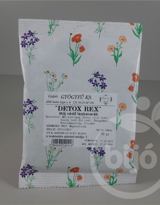 Gyógyfű detox rex májvédő teakeverék 50 g