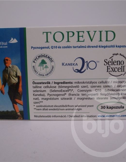 Topevid pycnogenol q10 és szelén tartalmú tabletta 30 db