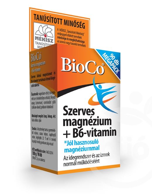 Bioco szerves magnézium b6-vitamin tabletta 90 db