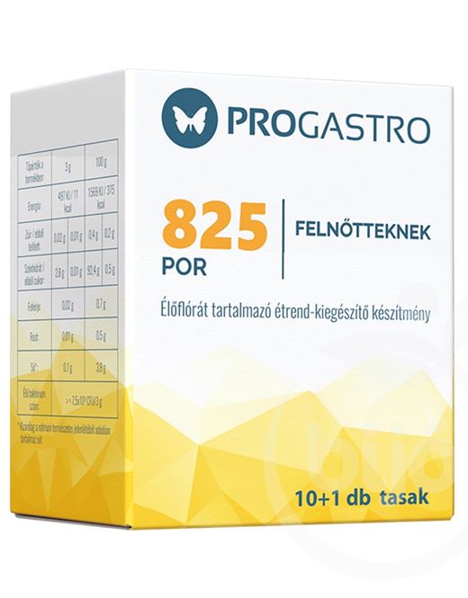 Progastro 825 por felnőtteknek élőflórát tartalmazó étrend-kiegészítő készítmény 10 1 db tasak