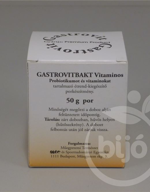 Gastrovitbakt vitaminos probiotikumot és vitaminokat tartalmazó étrend-kiegészítő por 50 g