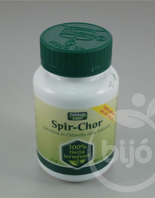 Zöldvér spir-chor alga tabletta 100 60 18db 78 db