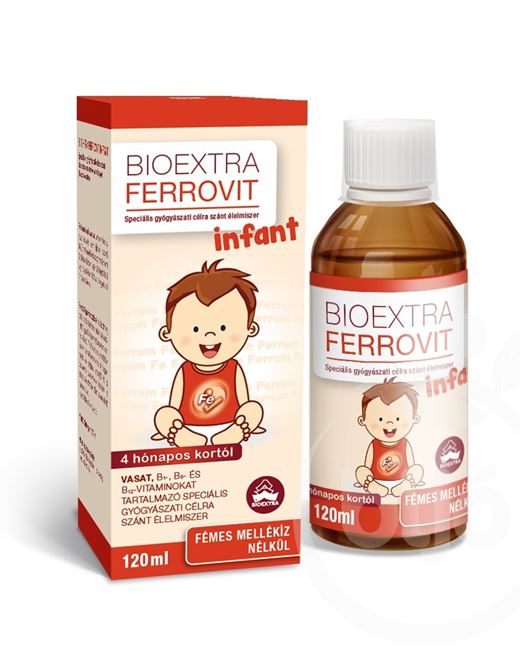 Bioextra ferrovit infant speciális gyógyászati célra szánt élelmiszer csecsemők vashiányos állapota esetén 120 ml
