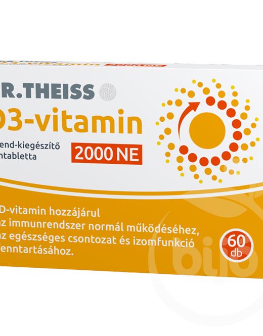 Dr.Theiss d3-vitamin étrend-kiegészítő filmtabletta 2000ne 60 db