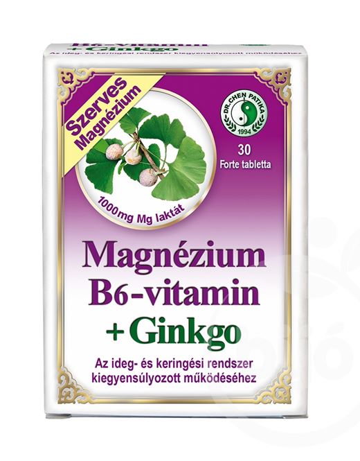 Dr.chen magnézium b6-vitamin ginkgo forte tabletta 30 db