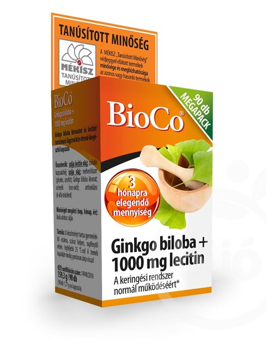 Bioco gingko biloba lecitin 1000mg tabletta 90 db