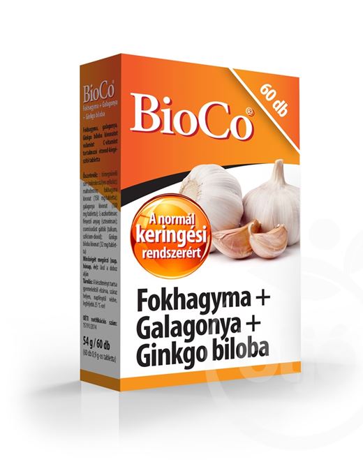 Bioco fokhagyma galagonya gingko biloba tabletta 60 db