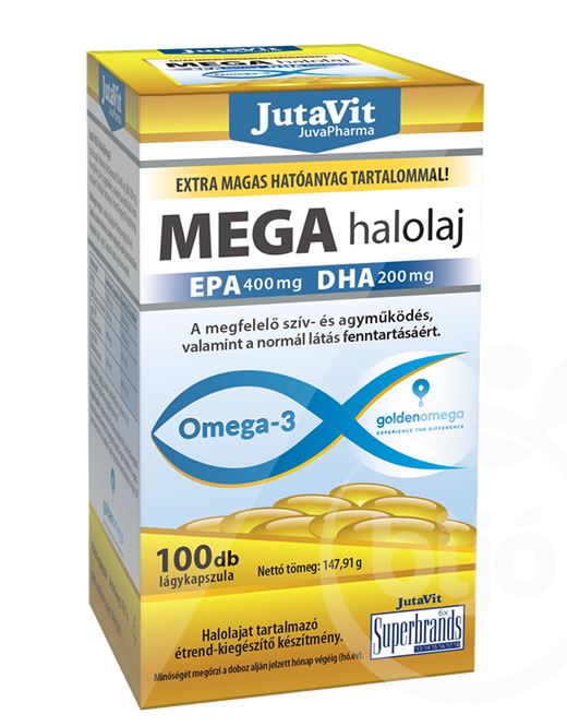 Jutavit Mega halolaj omega-3 kapszula 100 db