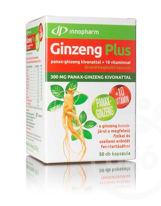 Innopharm ginzeng plus panax-ginzeng kivonattal 10 vitaminn 50 db