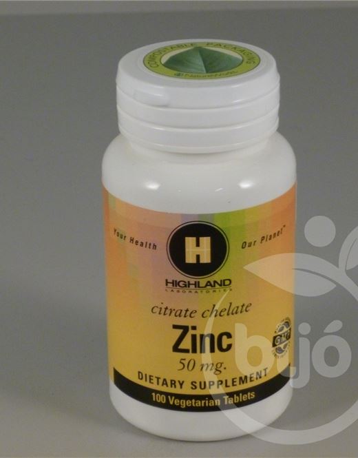 Highland zinc tabletta 100 db