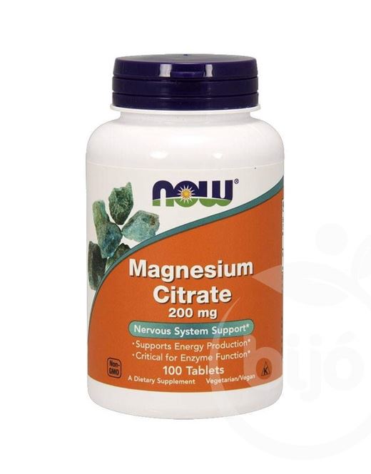 Now magnesium citrate tabletta 200 mg 100 db