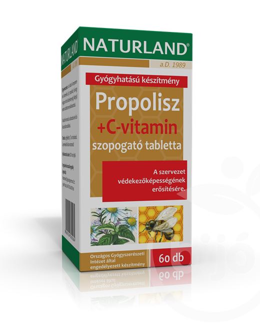 Naturland propolisz c-vitamin tabletta 60 db