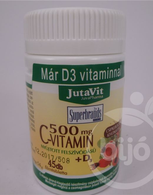 Jutavit c-vitamin 500 mg d3 csipkebogyó kivonattal 45 db