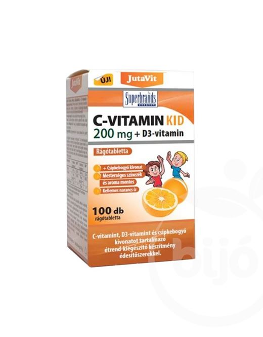 Jutavit c-vitamin kid 200 mg d3 kapszula 100 db