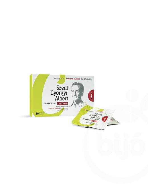 Szent-Györgyi Albert direkt 250 mg c-vitamin szájban oldódó granulátum édesítőszerekkel 20 db