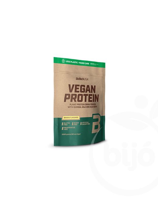 Biotech vegan protein banán ízű fehérje italpor 500 g
