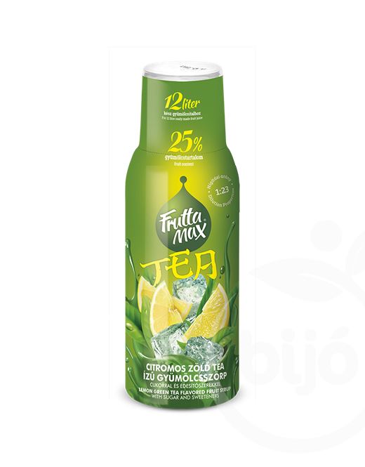 FruttaMax Bubble 12 citromos zöld tea gyümölcsszörp 500 ml
