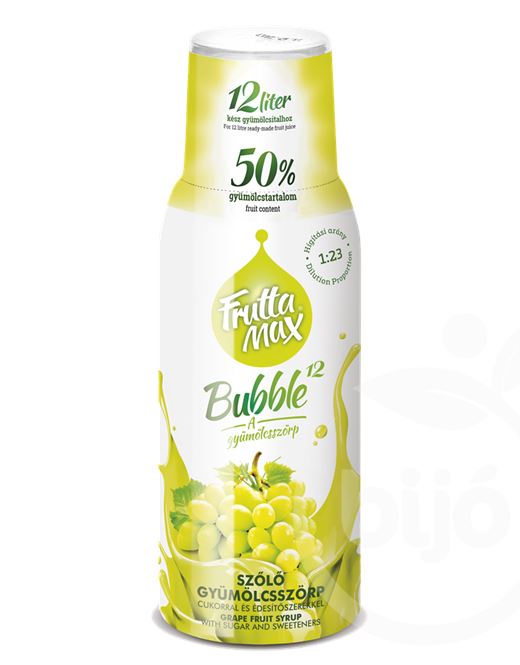 FruttaMax Bubble 12 szőlő gyümölcsszörp 500 ml