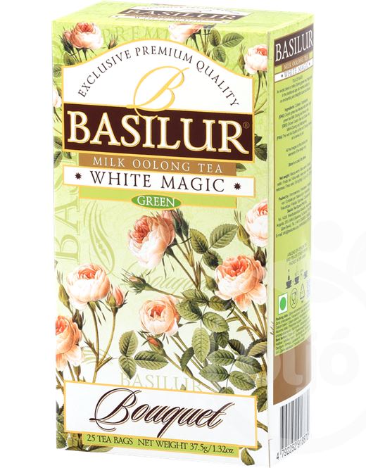 Basilur bouquet white magic tejes oolong tea 25 filter 37 5 g