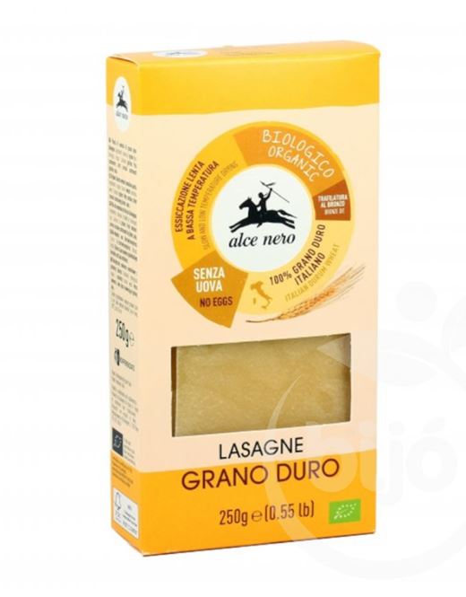 Alce Nero bio lasagne durum búzadarából 250 g