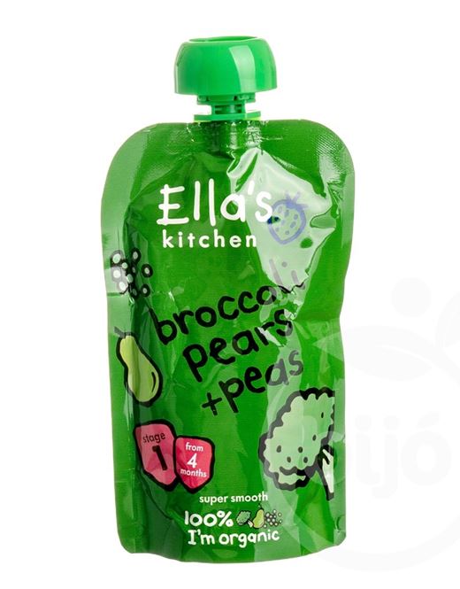 Ellas Kitchen bio brokkoli körte borsó bébiétel 120 g